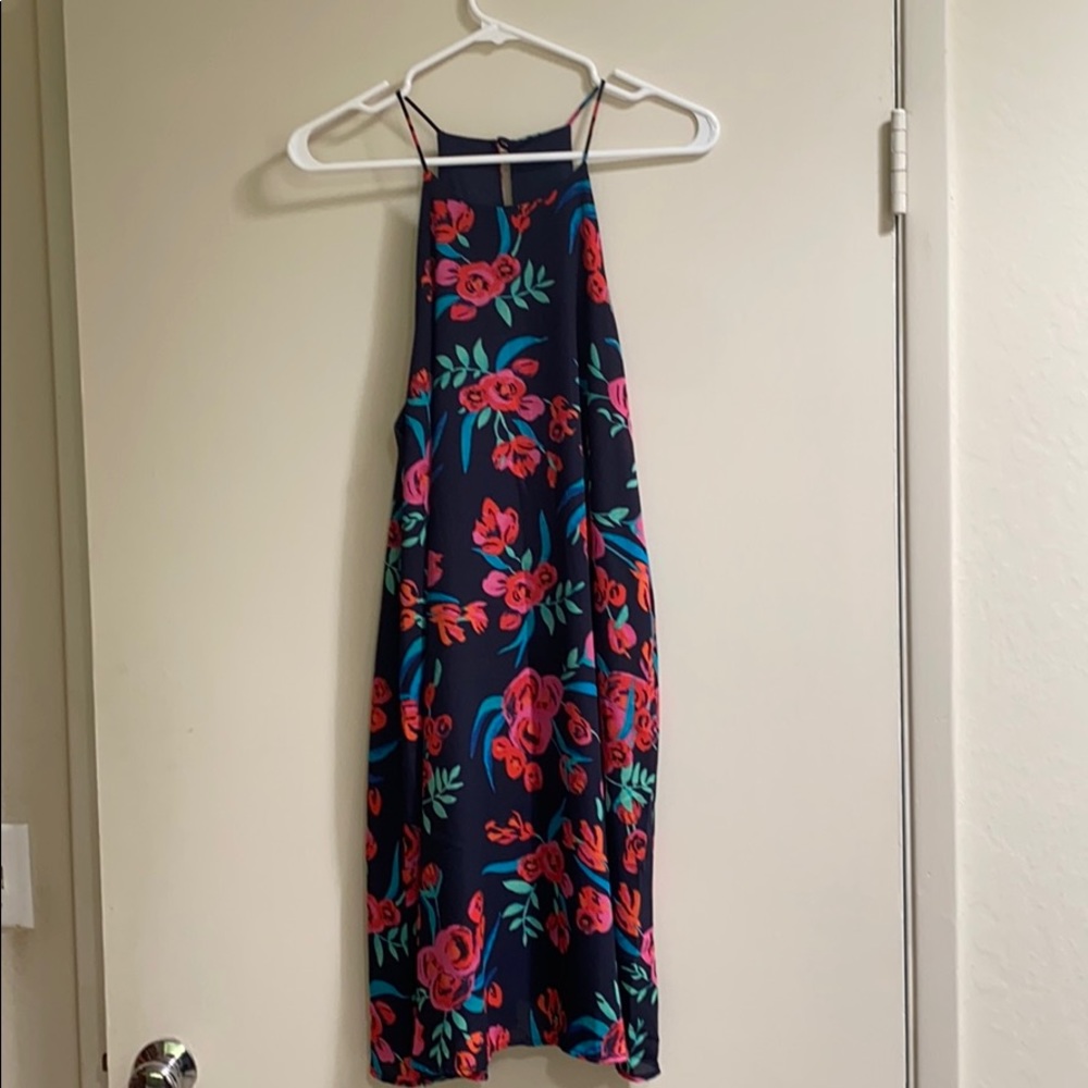 Everly high neck floral dress